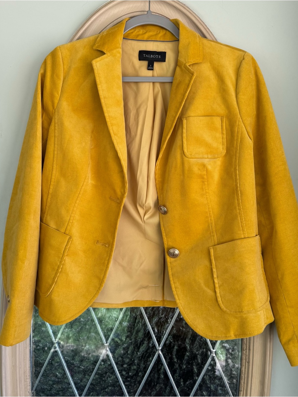 Talbots Mustard Yellow Corduroy Blazer